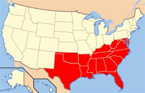 Map of the United States South