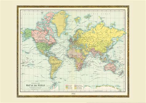 Map of the world in 1914