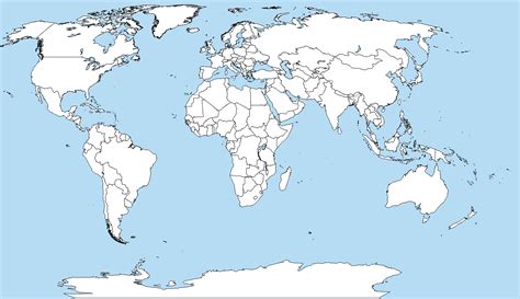 Map of the world blank
