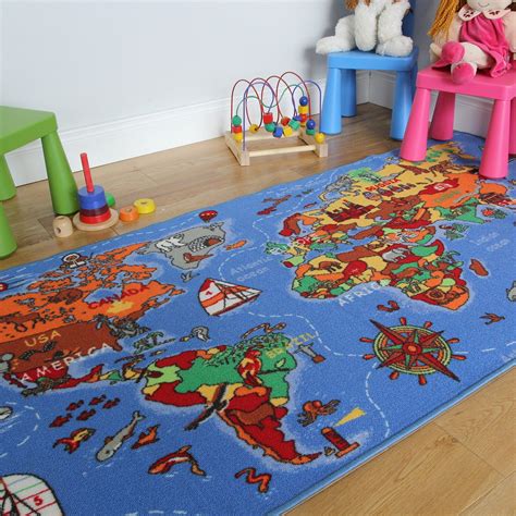 MAP Map of the World Rug