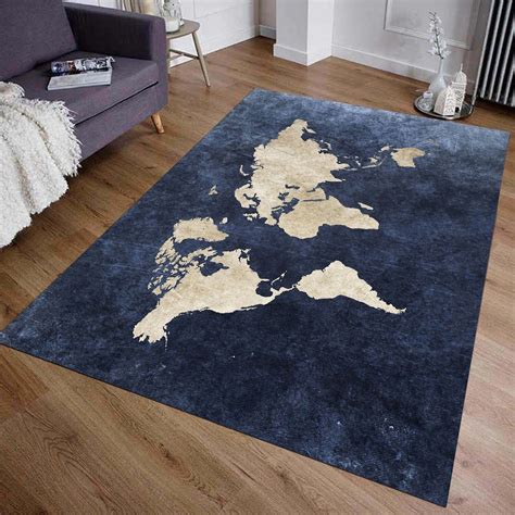 MAP Map of the World Rug