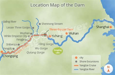 MAP Map Of Three Gorges Dam