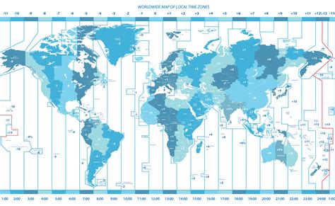 Map of Time Zones World