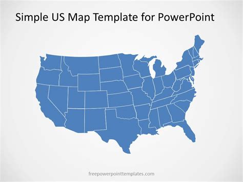 Map of the US for PowerPoint