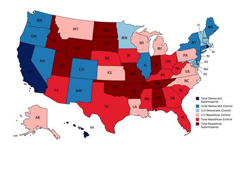 MAP Map Of Us Political Parties