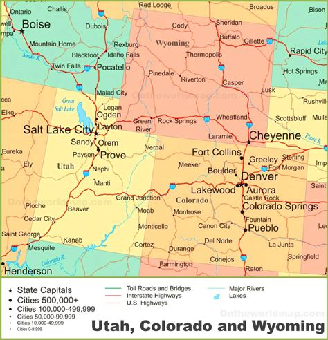 Map Of Utah And Colorado