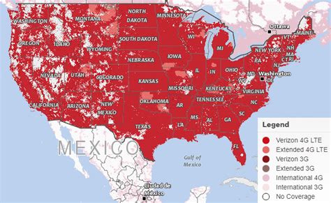 Map of Verizon Cell Phone Coverage