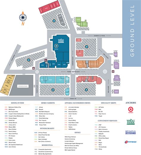 Map of Westfield Annapolis Mall