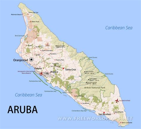 Map of Aruba