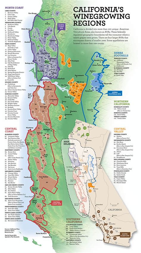 Map of Wineries in California