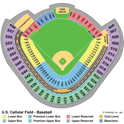 Map of Wrigley Field Seating