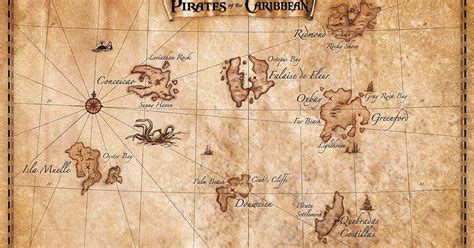MAP Map Pirates Of The Caribbean