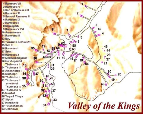 Map Valley Of The Kings