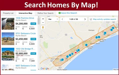 map with houses for sale