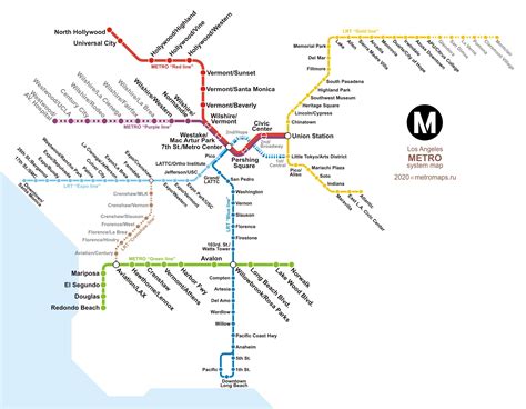MAP Metro In Los Angeles Map