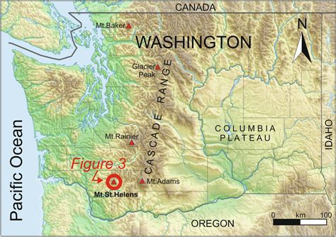 Mount St. Helens on a Map