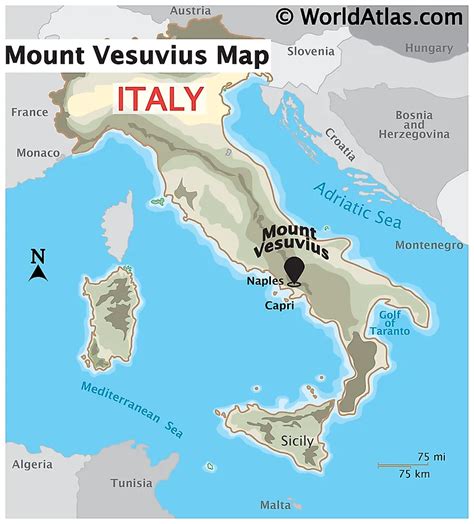 Map of Mount Vesuvius