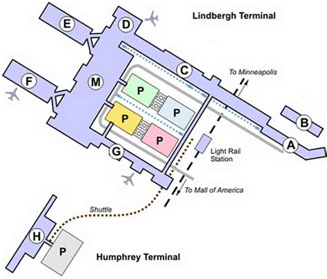MAP Msp Airport Map Terminal 1