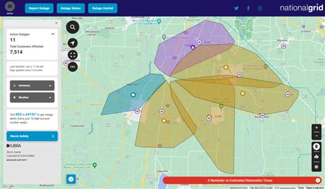 MAP National Grid Power Outage Map