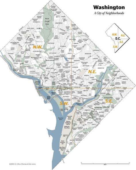 Washington DC Neighborhood Map