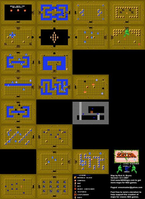 MAP Nes Legend Of Zelda Map