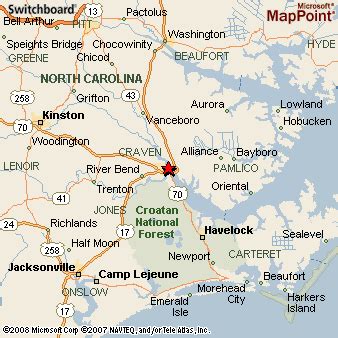 New Bern North Carolina Map