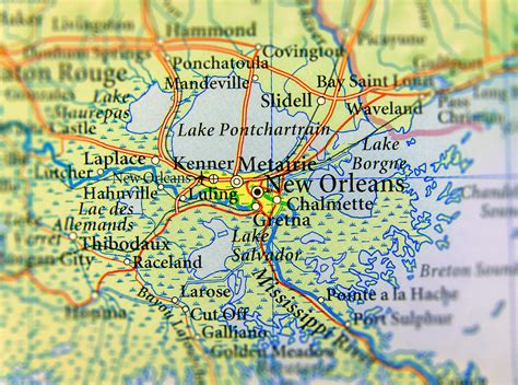 MAP New Orleans Louisiana On Map