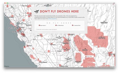 No fly zone for drones map