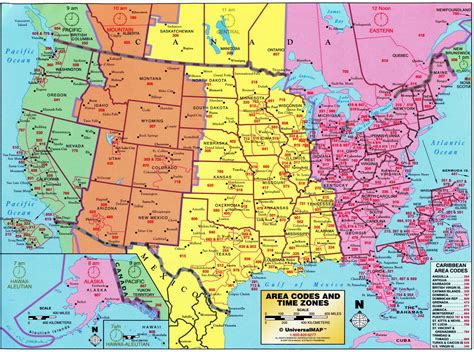 North America Time Zone Map