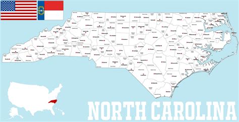 North Carolina Map Of Towns