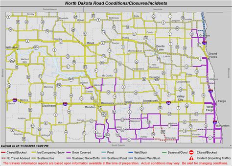 MAP North Dakota Road Condition Map