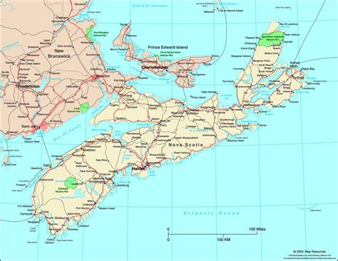 MAP Nova Scotia On Canada Map