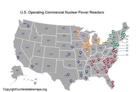 MAP Nuclear Power Plant Us Map