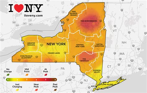 MAP Ny Fall Foliage Map 2021
