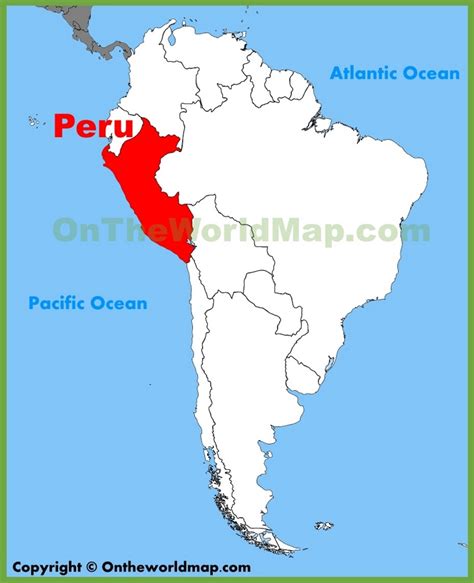 MAP Peru In South America Map
