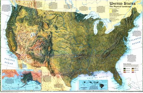 US Map Physical Features