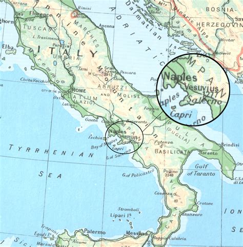 Pompeii On Map Of Italy