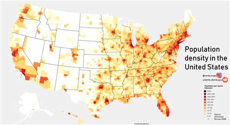 MAP Population Map Of The United States