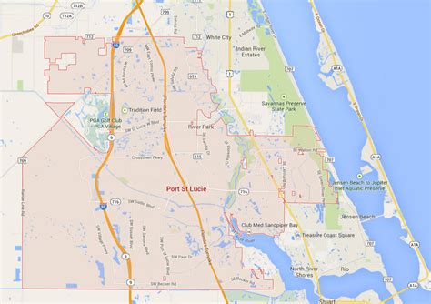 MAP Port St Lucie Florida Map