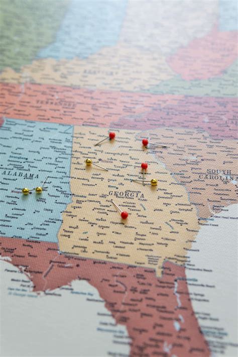 MAP Push Pin Map Of Usa