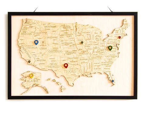 MAP Push Pin Map United States