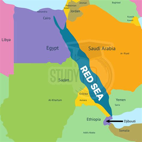 MAP Red Sea In World Map