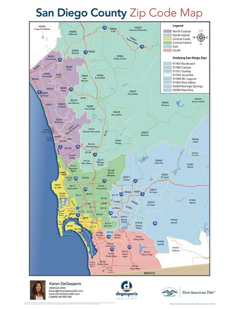 San Diego County Map By Zip Code