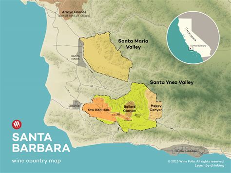 MAP Santa Barbara On A Map