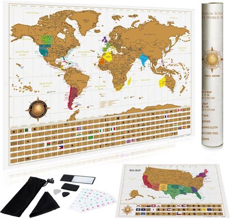 MAP Scratch Off Map Of World
