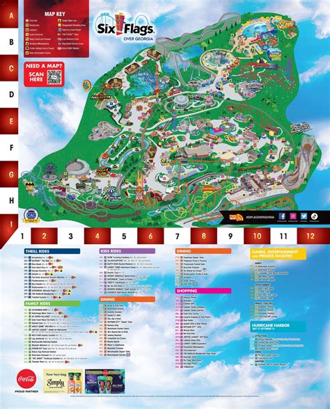 Six Flags Over Georgia Map