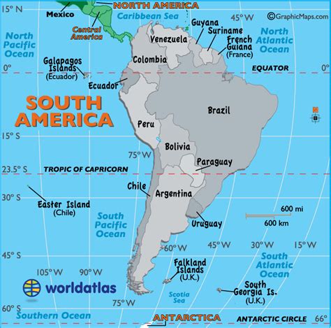 MAP of South America