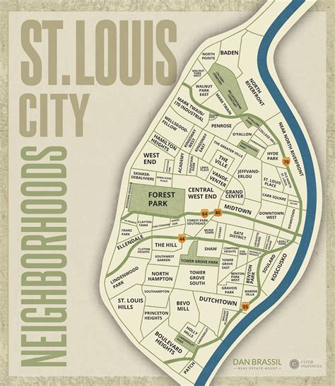 MAP St Louis Map of Neighborhoods