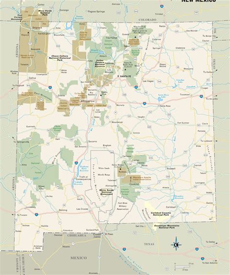 MAP State Parks in New Mexico Map