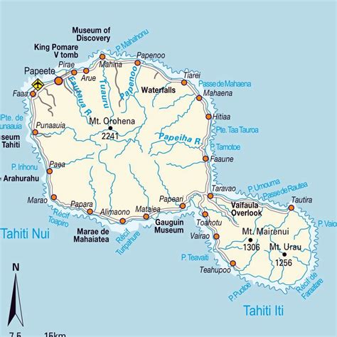 MAP Tahiti Map Of The World